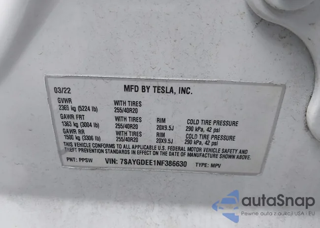 7SAYGDEE1NF386630: 43196874