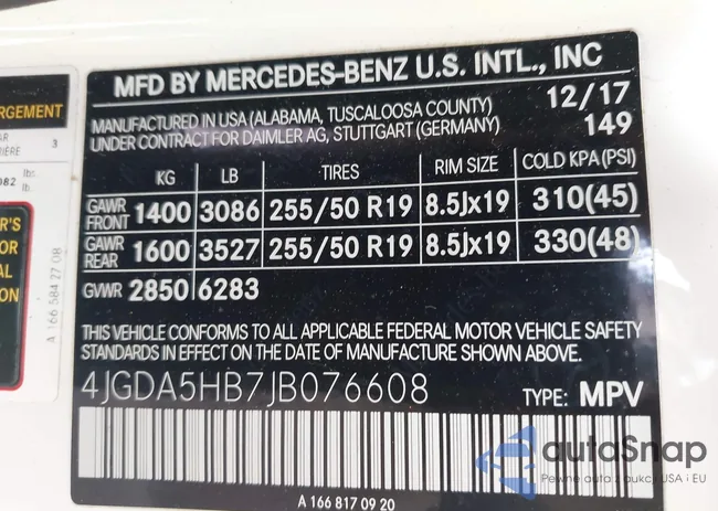 4JGDA5HB7JB076608: 43196919