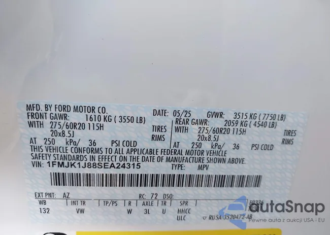 1FMJK1J88SEA24315: 43196947