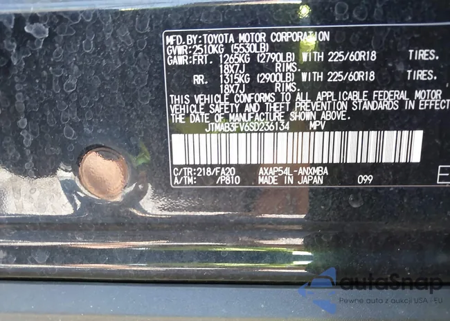 JTMAB3FV6SD236134: 43197977