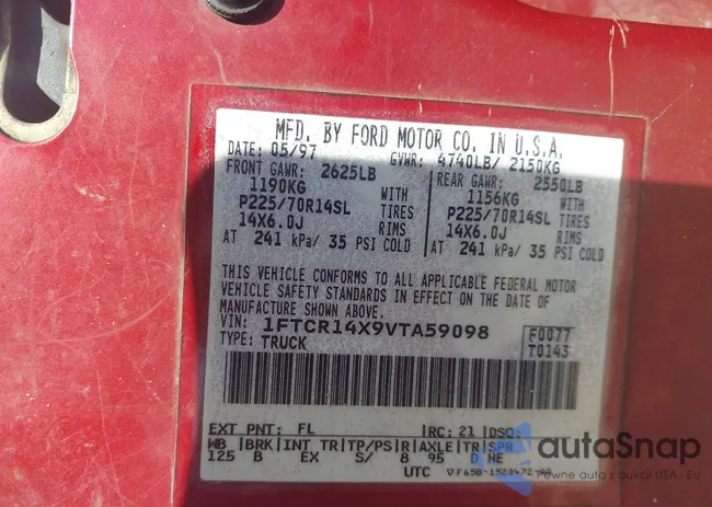 1FTCR14X9VTA59098: 43198117