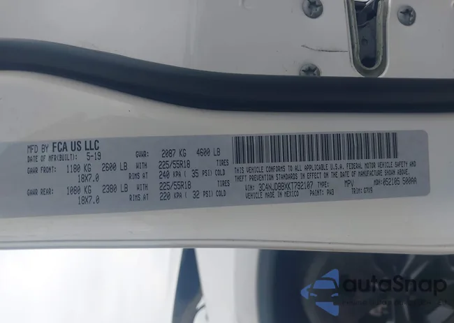 3C4NJDBBXKT792107: 43198224