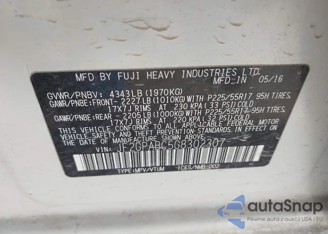 JF2GPABC5G8302307: 43197598