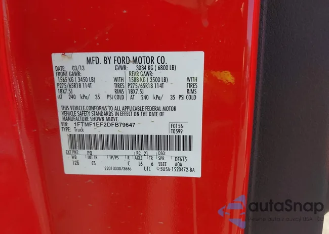 1FTMF1EF2DFB79647: 43197634