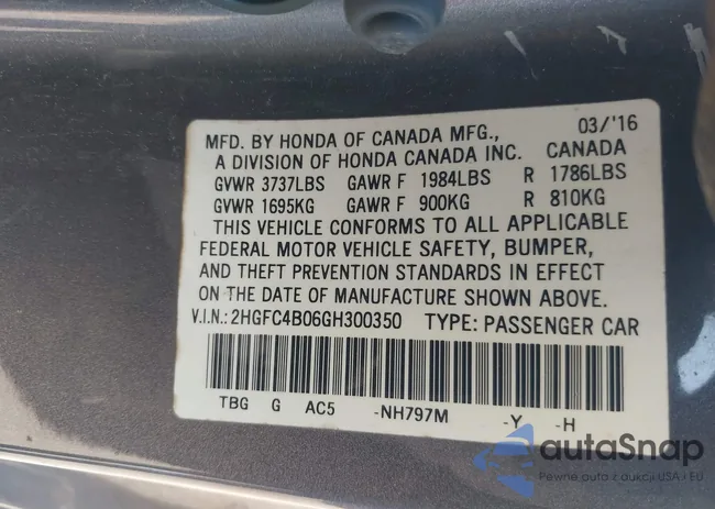 2HGFC4B06GH300350: 43197880