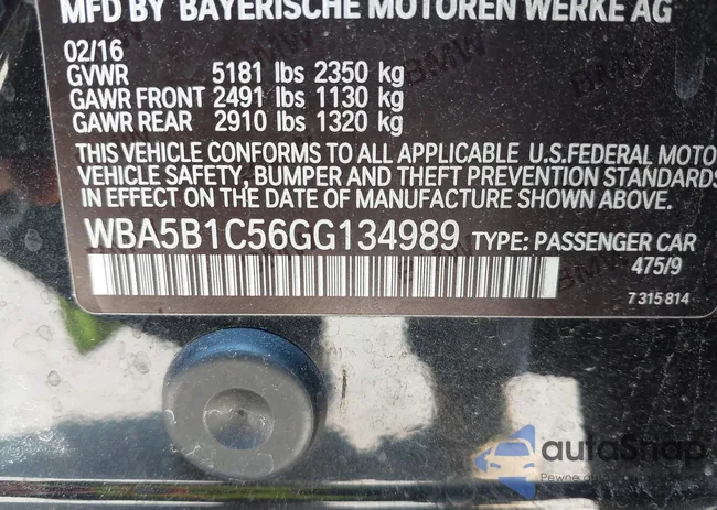 WBA5B1C56GG134989: 43197939