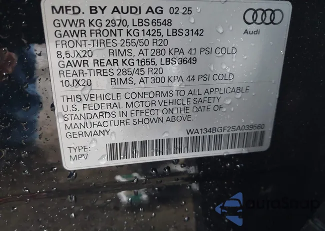 WA134BGF2SA039560: 43199050