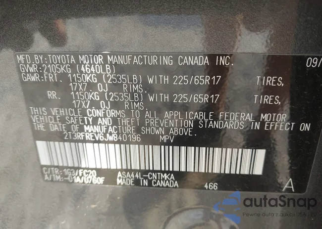 2T3RFREV6JW840196: 43199097