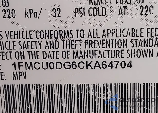 1FMCU0DG6CKA64704: 43199104