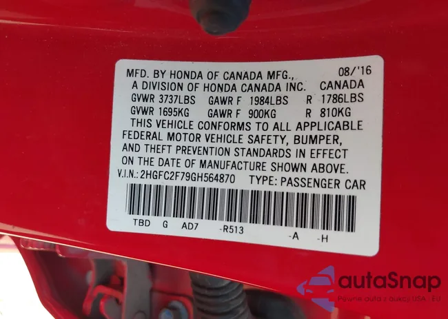 2HGFC2F79GH564870: 43199159