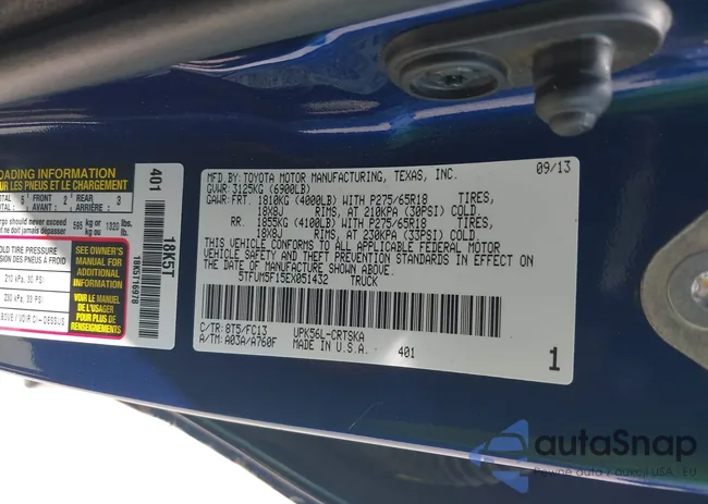 5TFUM5F15EX051432: 43199203