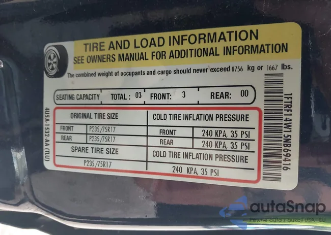 1FTRF14W15NB69416: 43199253