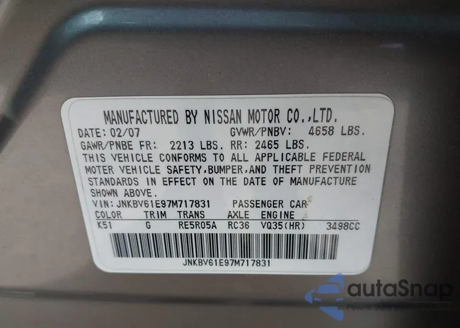 JNKBV61E97M717831: 43199319