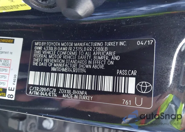 NMTKHMBX4JR011194: 43199432