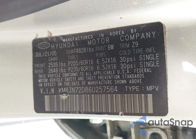 KM8JN72D86U257564: 43199464