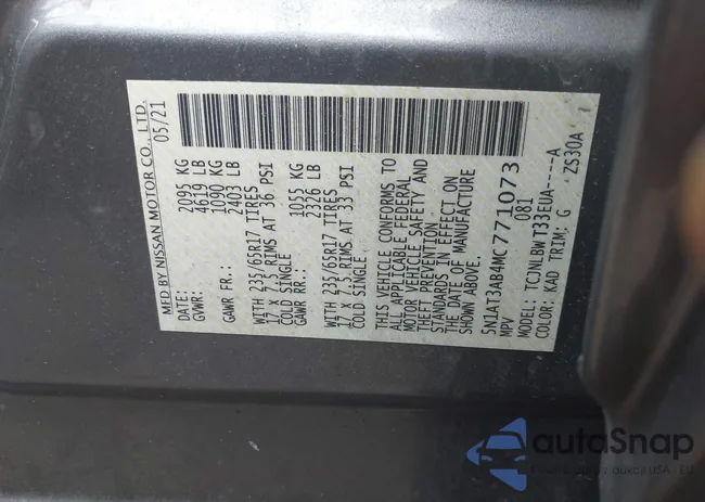 5N1AT3AB4MC771073: 43199487