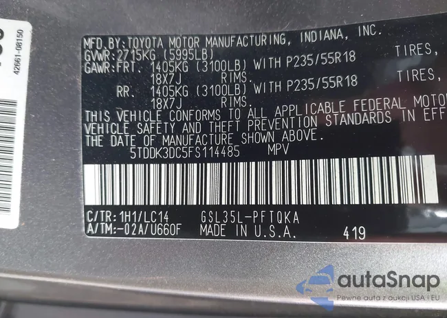 5TDDK3DC5FS114485: 43198641