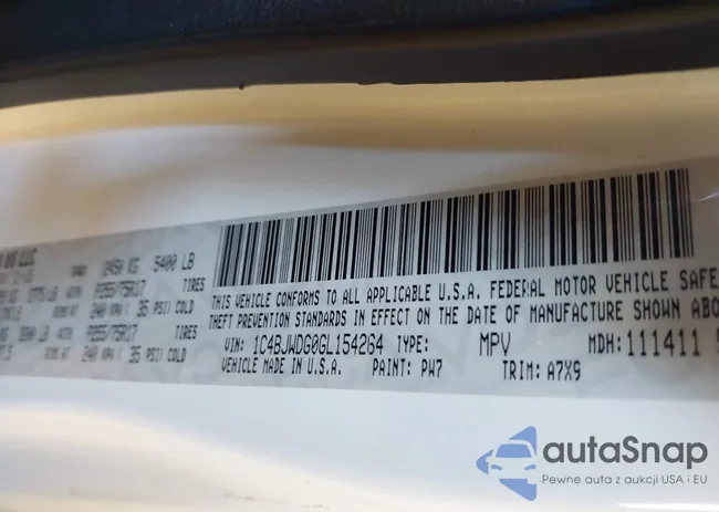 1C4BJWDG0GL154264: 43198710