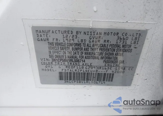 3N1CP5BV1RL506714: 43198764