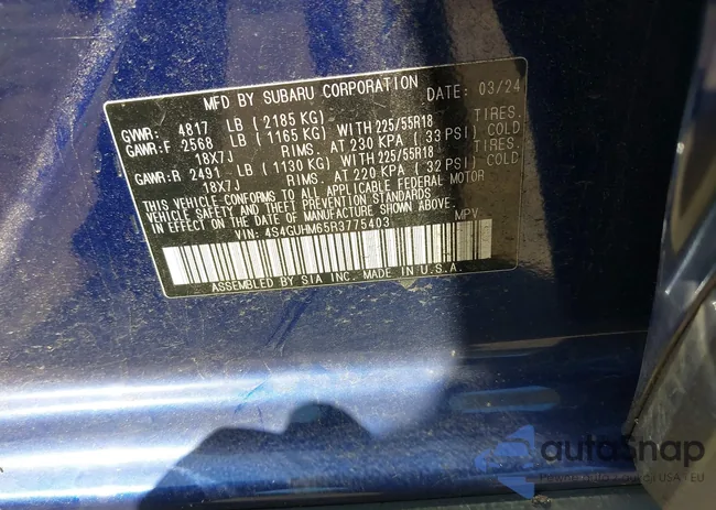 4S4GUHM65R3775403: 43198949