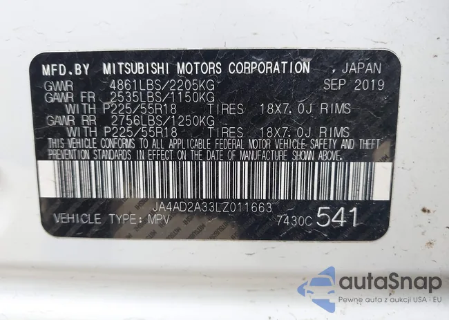 JA4AD2A33LZ011663: 43198956