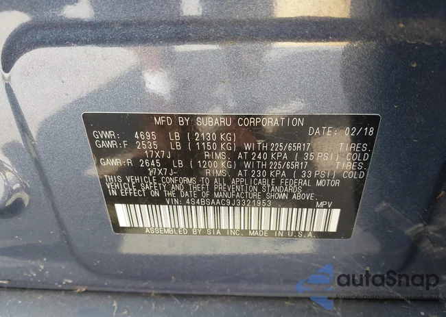 4S4BSAAC9J3321953: 43200038