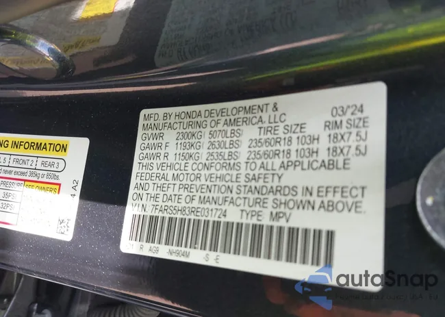 7FARS5H83RE031724: 43200163