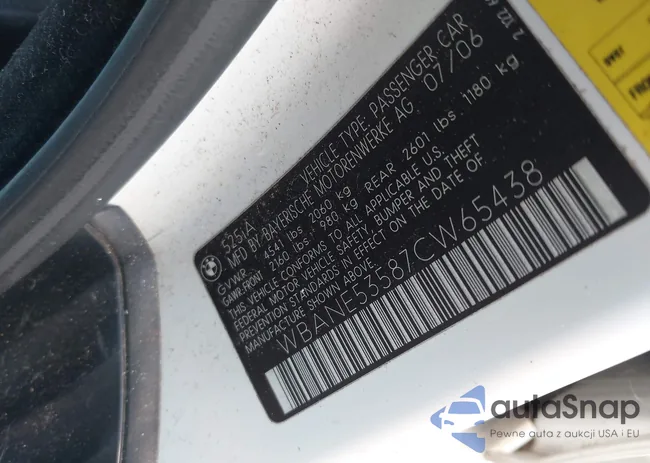 WBANE53587CW65438: 43200213