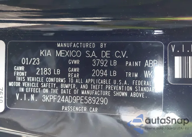 3KPF24AD9PE589290: 43200254