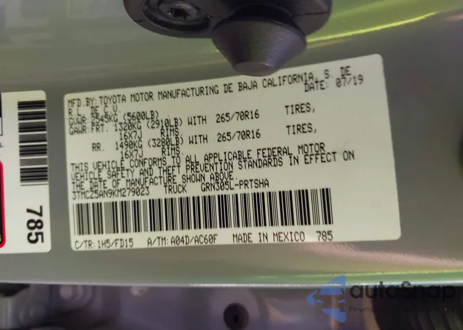 3TMCZ5AN9KM279023: 43200273