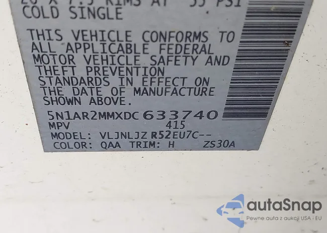 5N1AR2MMXDC633740: 43200308