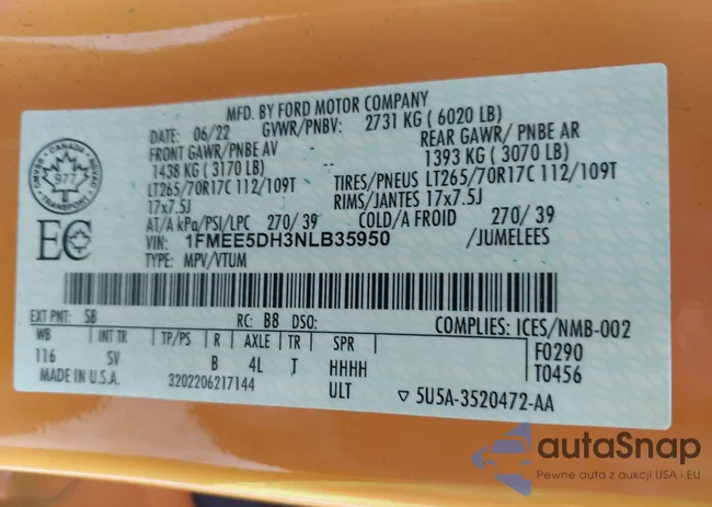 1FMEE5DH3NLB35950: 43200317