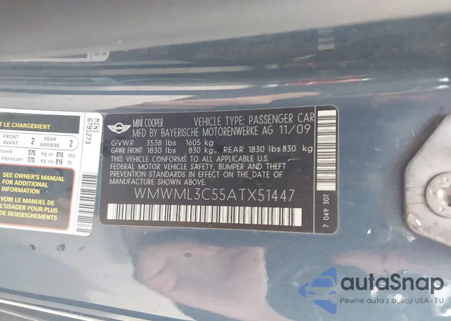 WMWML3C55ATX51447: 43200450