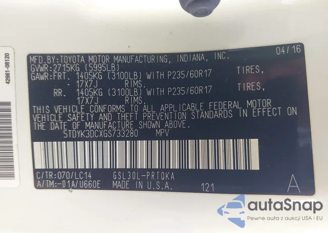 5TDYK3DCXGS733280: 43199809