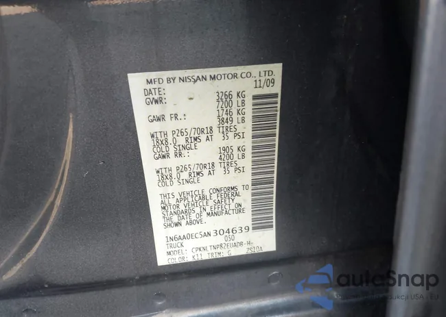 1N6AA0EC5AN304639: 43199822