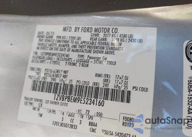 1ZVBP8EM9E5234160: 43201002