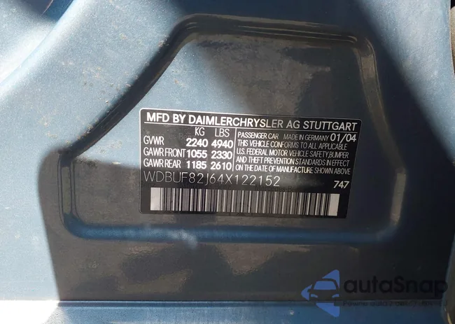 WDBUF82J64X122152: 43201126