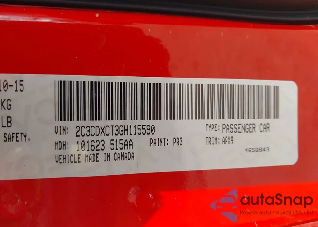 2C3CDXCT3GH115590: 43201151