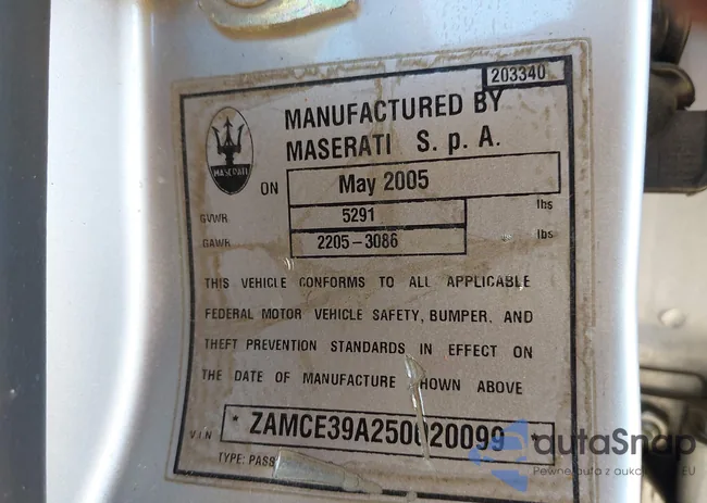 ZAMCE39A250020099: 43201163