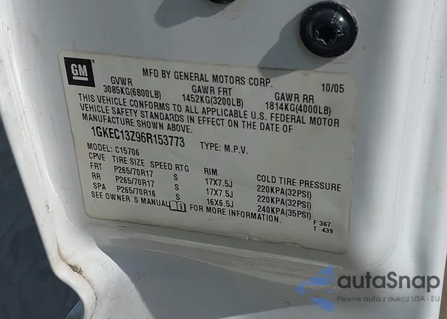 1GKEC13Z96R153773: 43201191