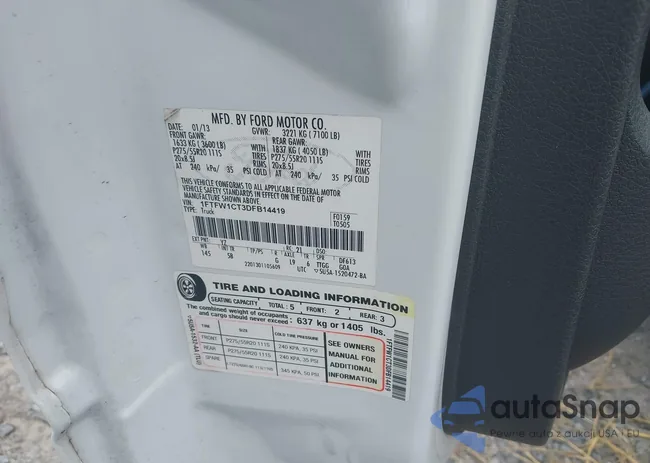 1FTFW1CT3DFB14419: 43201262