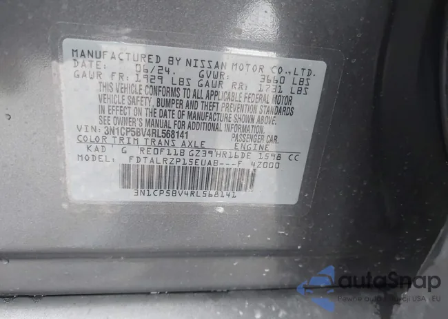 3N1CP5BV4RL568141: 43201293