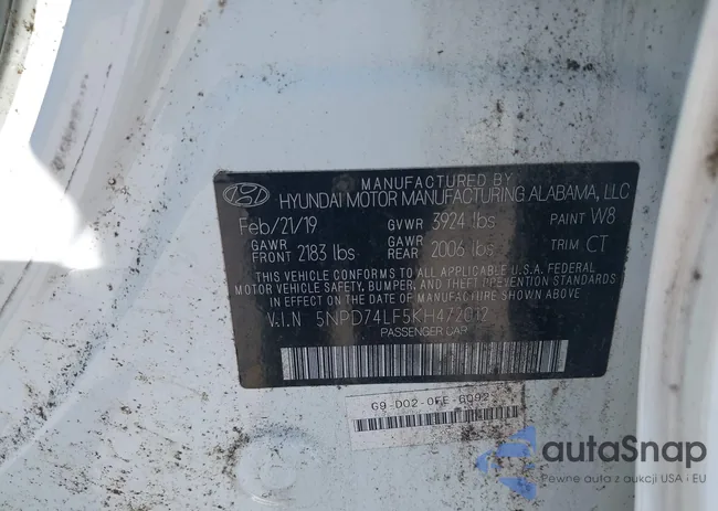 5NPD74LF5KH472012: 43201333