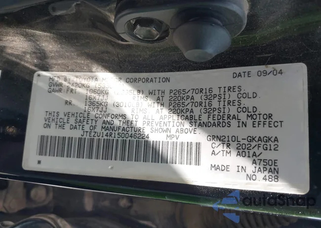 JTEZU14R150046224: 43200609