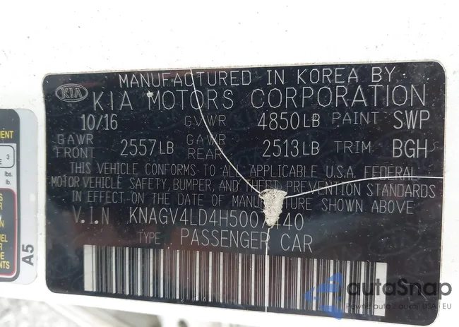 KNAGV4LD4H5007440: 43200770