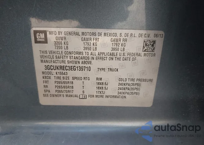 3GCUKREC3EG139710: 43201960