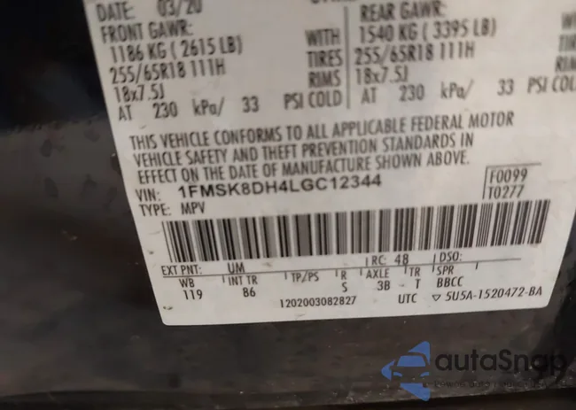 1FMSK8DH4LGC12344: 43201968