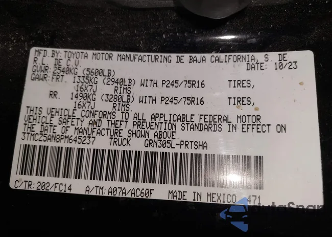 3TMCZ5AN8PM645237: 43202009