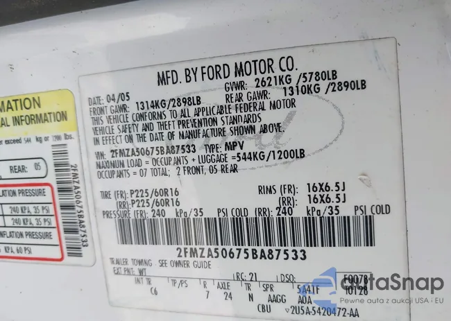 2FMZA50675BA87533: 43202019