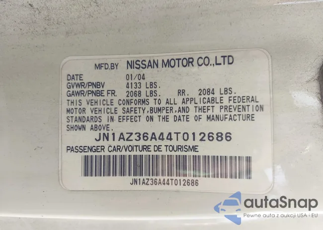 JN1AZ36A44T012686: 43202098
